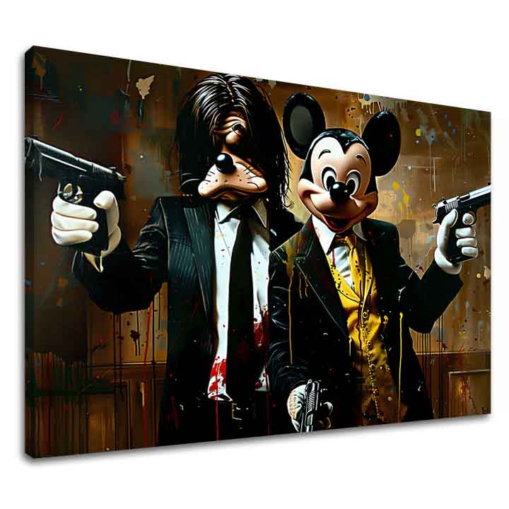 Slika Mickeyja in gangsterja | Akrilni detajli