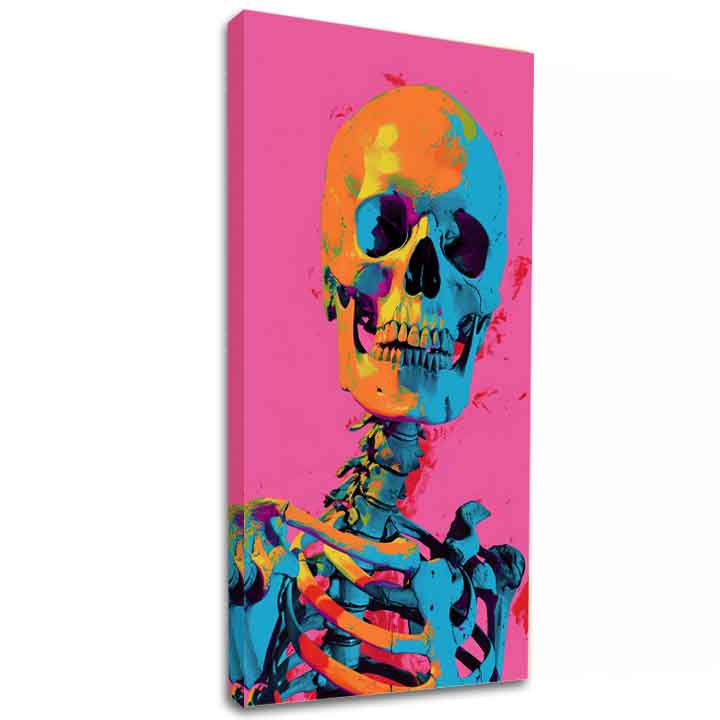 Slika NEON SKELETON na platnu | Podrobnosti akrila