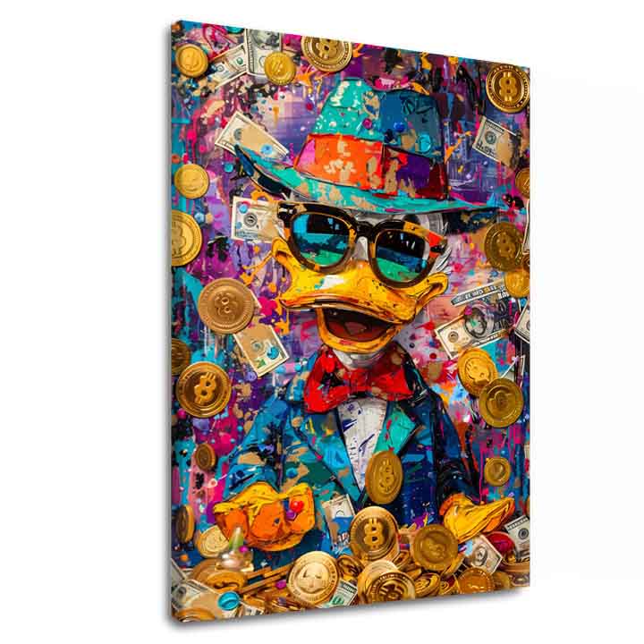 Slika DAPPER DUCK na platnu | Podrobnosti akrila