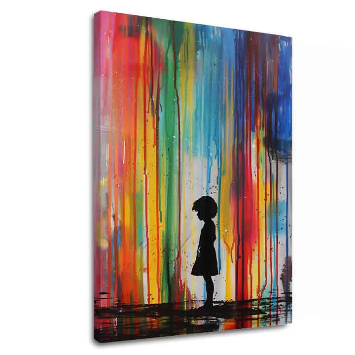 Slika RAINBOW SILHOUETTE na platnu | Podrobnosti akrila