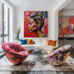 Slika URBAN QUEEN na platnu | Podrobnosti akrila