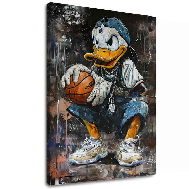 Slika LEBRON DUCK na platnu | Podrobnosti akrila