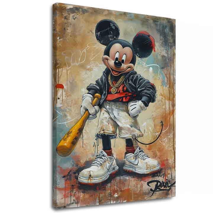 Slika STREET MICKEY na platnu | dokončano z roko umetnika - slika 2