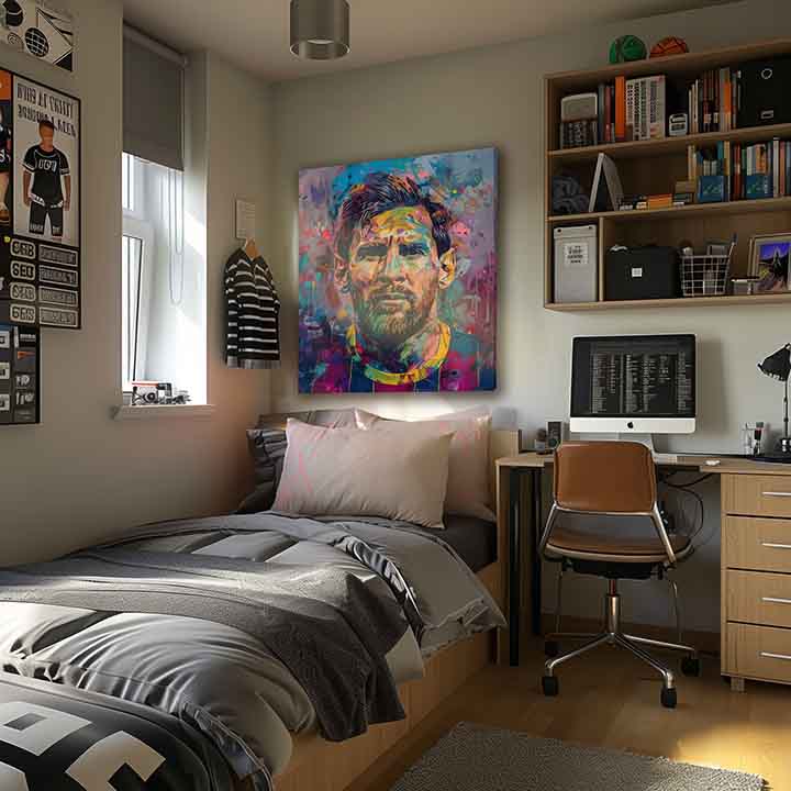 Slika MESSI VIBES na platnu | Podrobnosti akrila