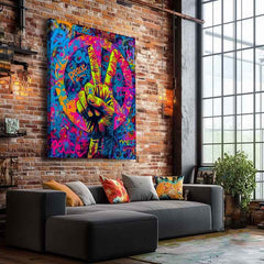 Slika PEACE SIGN na platnu | Podrobnosti akrila