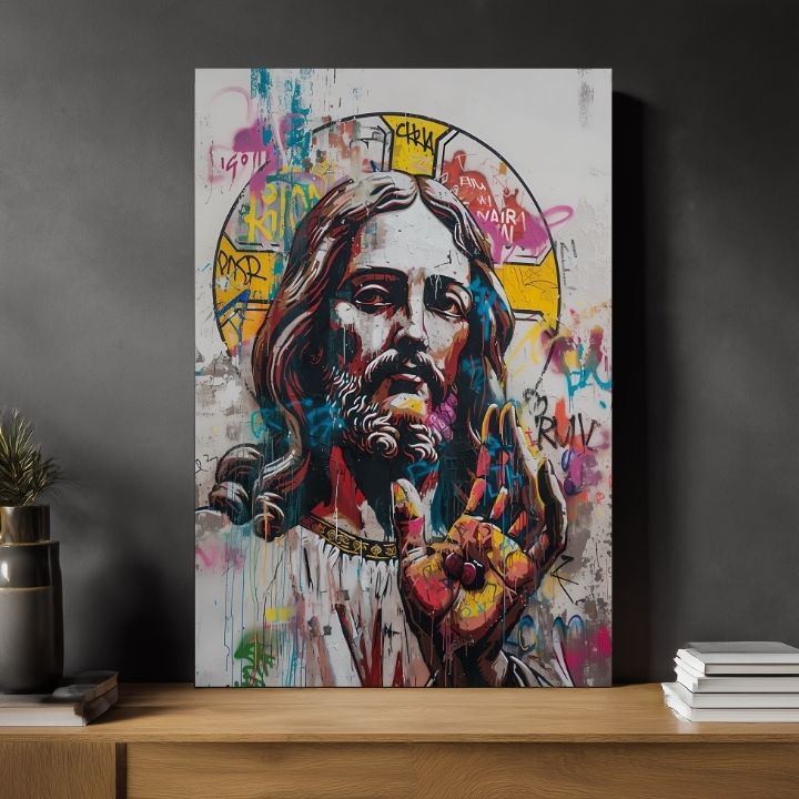 Slika POP WARRIOR na platnu | Poslikana struktura