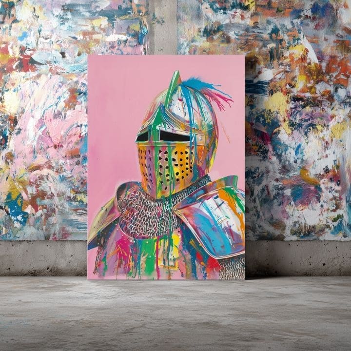 Slika VIVID KNIGHT na platnu | Poslikana struktura