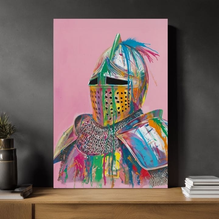 Slika VIVID KNIGHT na platnu | Poslikana struktura