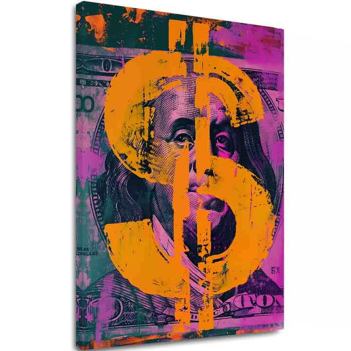 Slika MONEY BENJAMIN na platnu | Poslikana struktura
