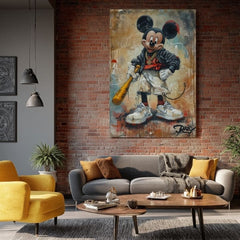 Slika STREET MICKEY na platnu | dokončano z roko umetnika