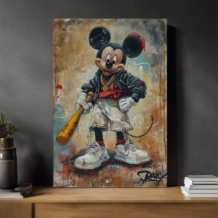 Slika STREET MICKEY na platnu | dokončano z roko umetnika - slika 3