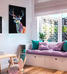 Slikarstvo po številkah BARVNI DEER | nizka težavnost SPECIAL BLACK EDITION