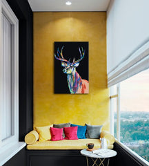 Slikarstvo po številkah BARVNI DEER | nizka težavnost SPECIAL BLACK EDITION