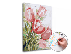 Slikanje po številkah TULIPANES | nizka težavnost