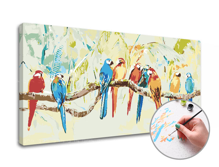 Slikanje po številkah PAPAGAS | srednja težavnost