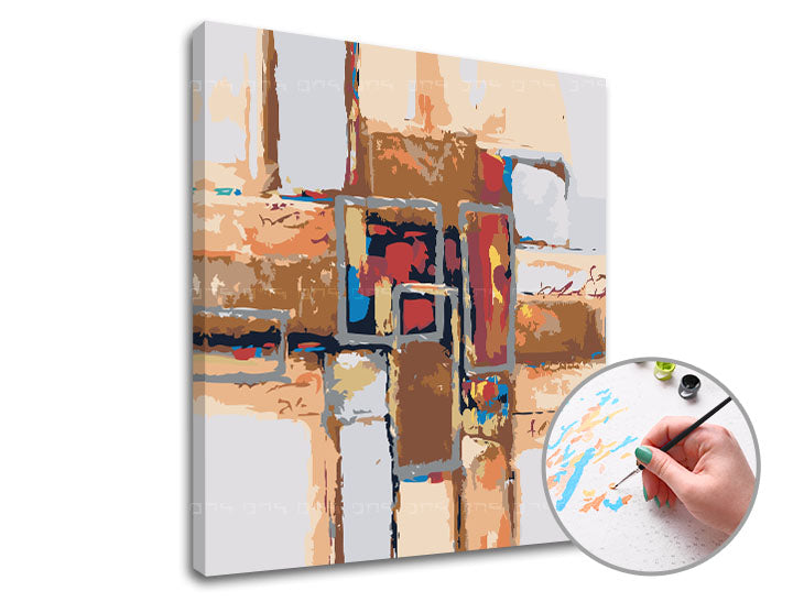 Slikanje po številkah KUBIZMUS | nizka težavnost