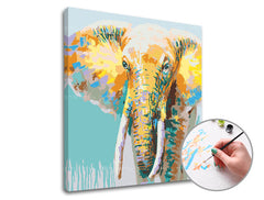 Slikanje po številkah AFRIŠKI SLON | nizka težavnost