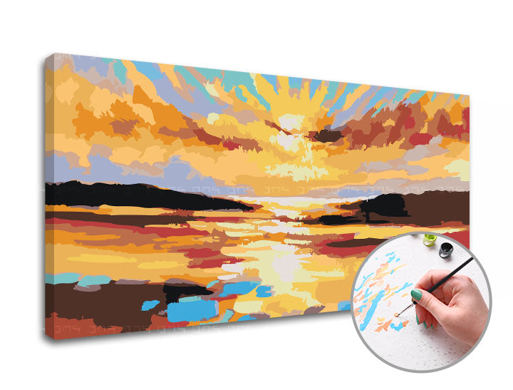 Slikanje po številkah WEST SLNKA | nizka težavnost