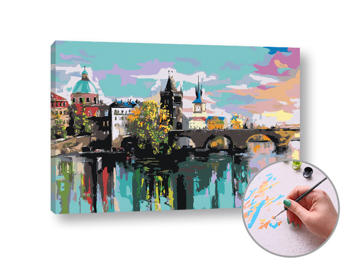 Slikanje po številkah KARLOV MOST V PRAGI | srednja težavnost