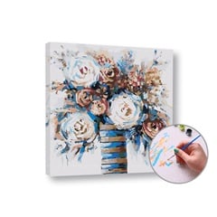 Slikanje po številkah - Cvetje v vazi - srednja težavnost