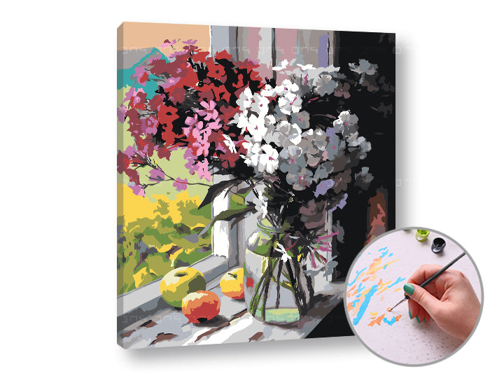 Slikanje po številkah ZA OKNOM | srednja težavnost