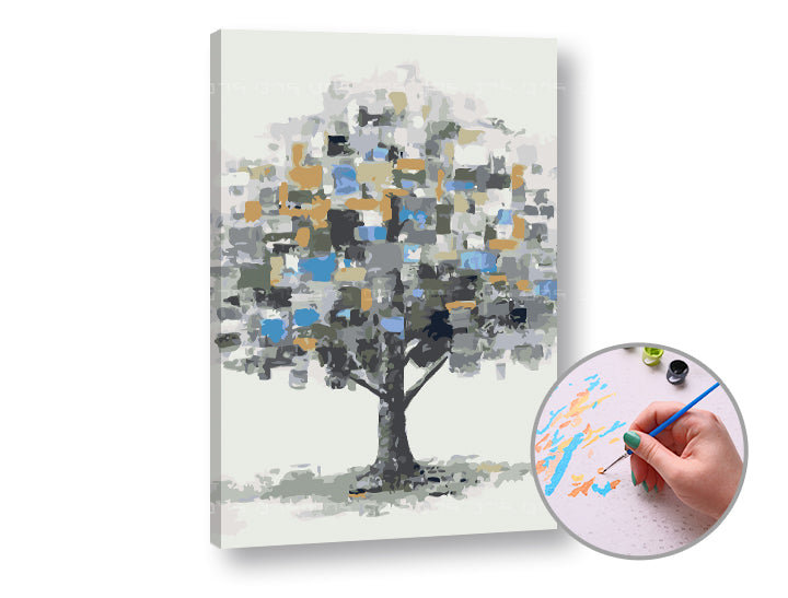 Slikanje po številkah STROM IN HMLE | srednja težavnost