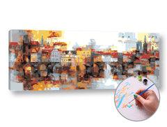 Slikanje po številkah Vzhodno od sonca v mestu | visoka težavnost