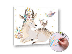 Slikanje po številkah SRNČEK BAMBI | nizka težavnost