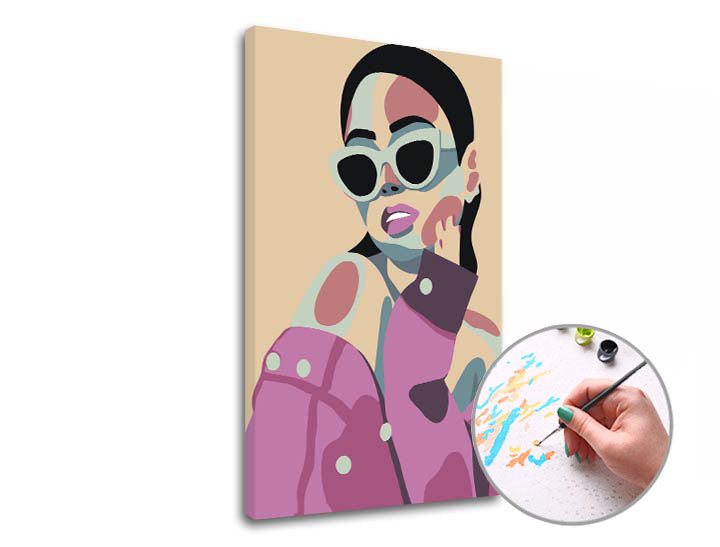 Slikanje po številkah Ženska poza | nizka težavnost