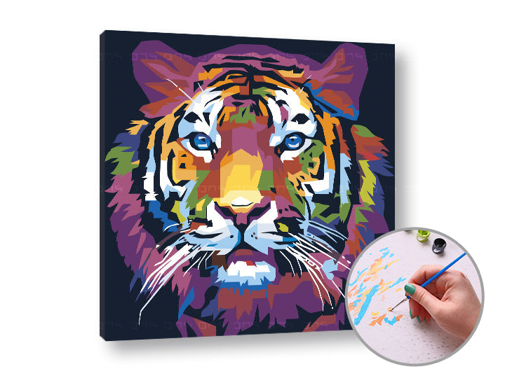Slikanje po številkah TIGER JUNGLE | nizka težavnost