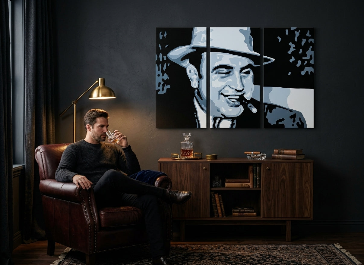 Ročno poslikana slika POP ART AL CAPONE | različne velikosti - slika 3