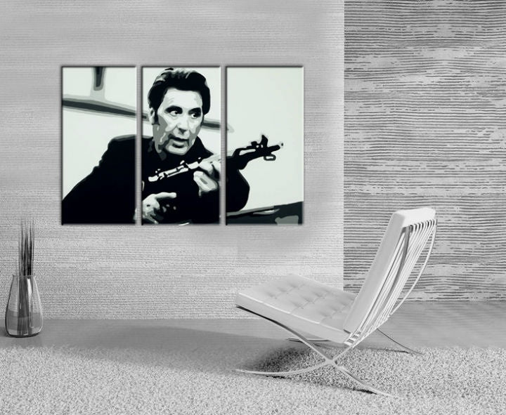 Ročno poslikano slikarstvo POP Art AL PACINO 3 kos al4