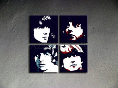 Ročno poslikana slika POP ART BEATLES