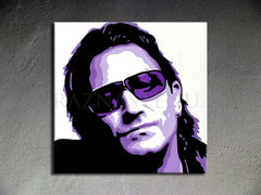 Ročno poslikana slika POP ART BONO-U2 100x100 cm