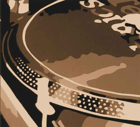 Ročno poslikana slika POP ART DJ 60x40 cm