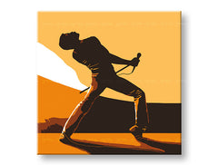 Ročno poslikana slika POP ART FREDDIE MERCURY 60x60 cm