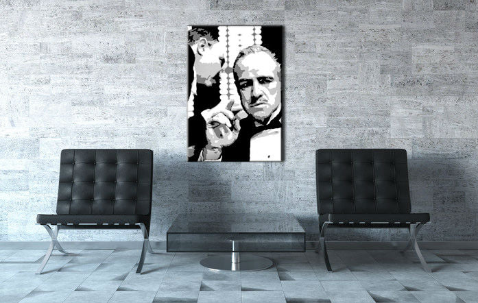 Ročno poslikana slika POP ART GODFATHER 60x80 cm
