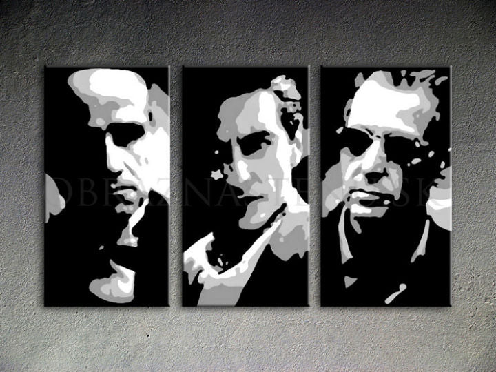 Ročno poslikana slika POP ART GODFATHER 120x80 cm