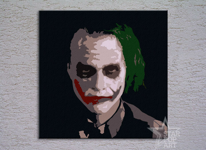 Ročno poslikana slika POP ART JOKER  100x100 cm
