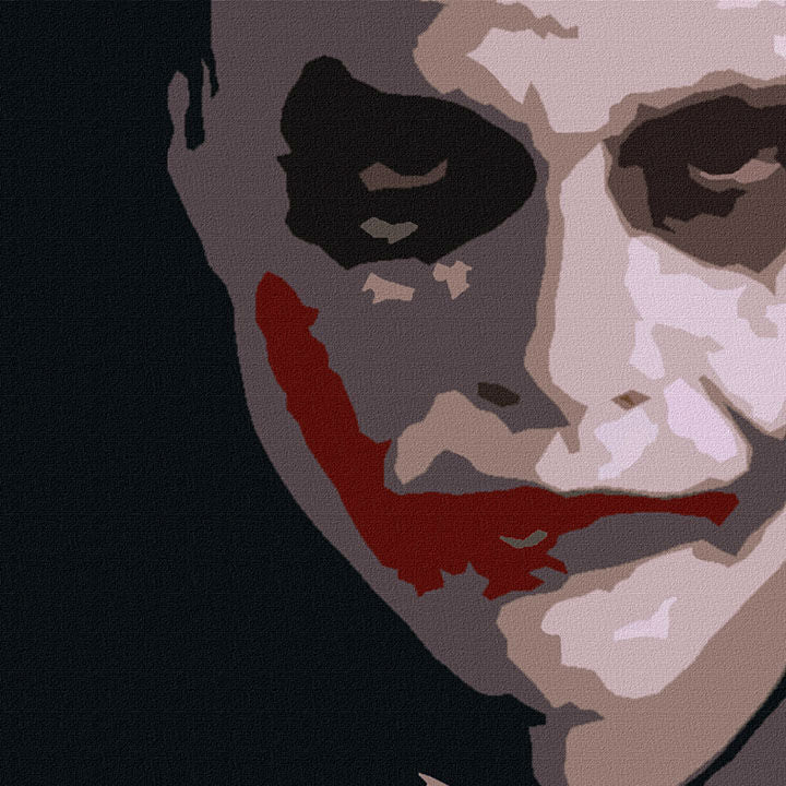 Ročno poslikana slika POP ART JOKER  100x100 cm