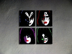 Ročno poslikana slika POP ART KISS