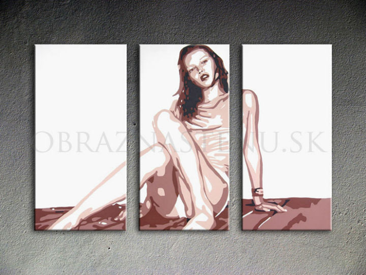 Ročno poslikana slika POP ART KATE MOSS