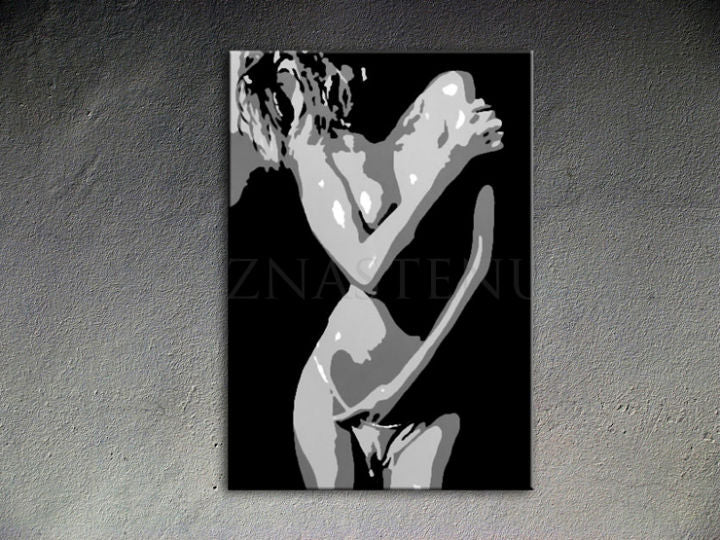 Ročno poslikana slika POP ART NUDE WOMAN