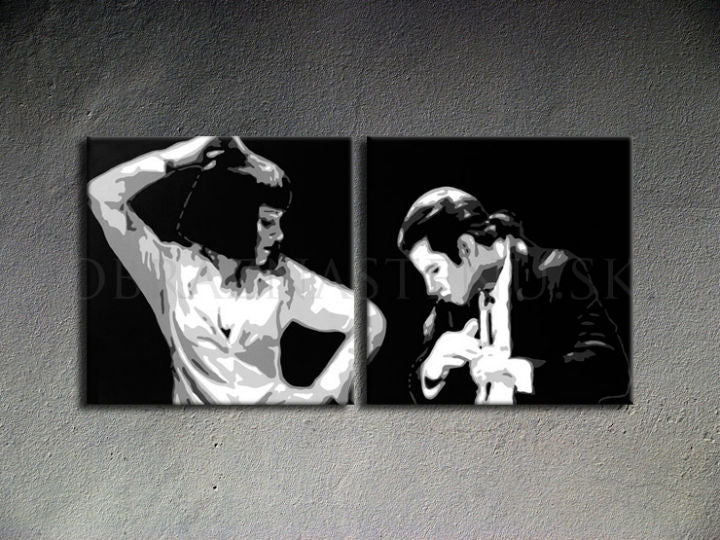 Ročno poslikana slika POP ART PULP FICTION