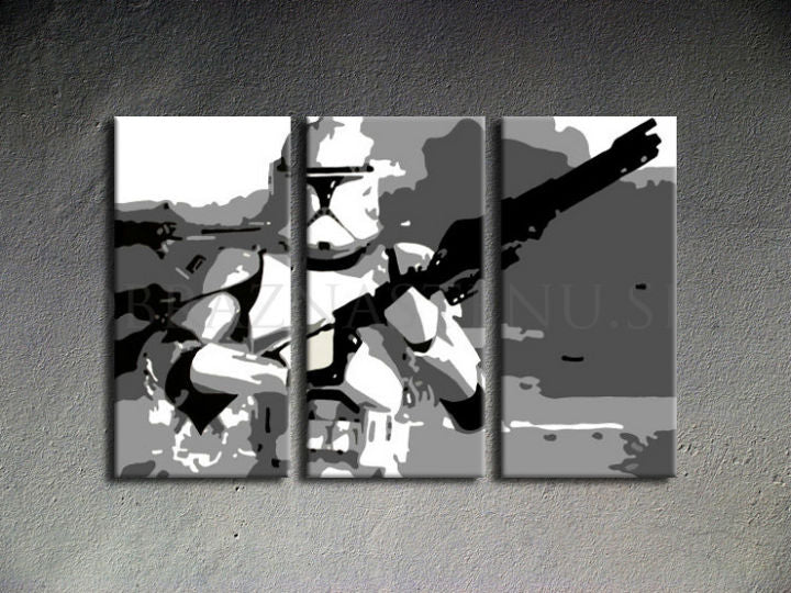 Ročno poslikana slika POP ART STAR WARS
