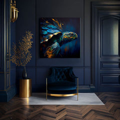 Dekorativna slika na platnu - PREMIUM ART - Green Turtle Odyssey - slika 3