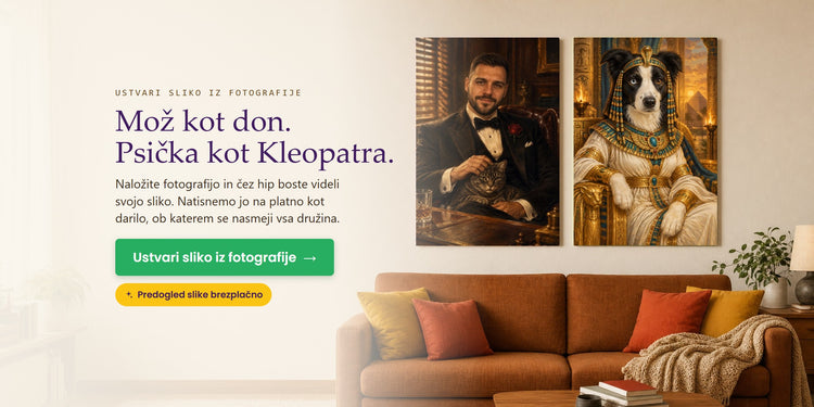 Ustvari sliko iz fotografije – Mož kot don. Psička kot Kleopatra. – Papilora