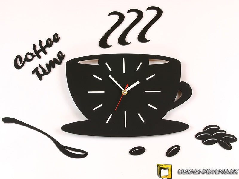 Moderna stenska ura White Satin Cup - slika 3
