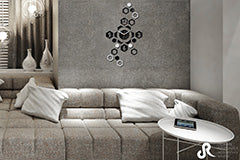 Moderna stenska ura HEXAGON  NH018