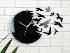 Moderna stenska ura BIRDS OF PARADISE - slika 4
